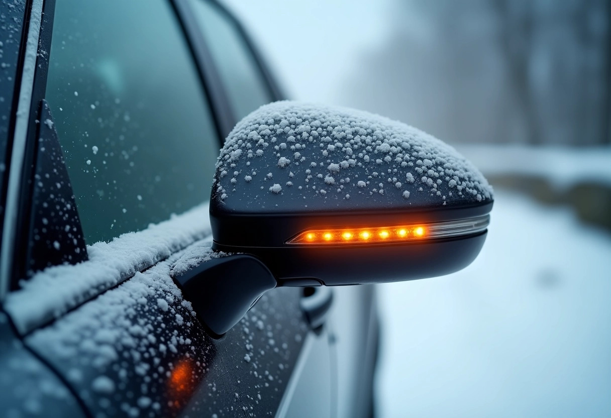 rétroviseur dégivrant  +  voiture